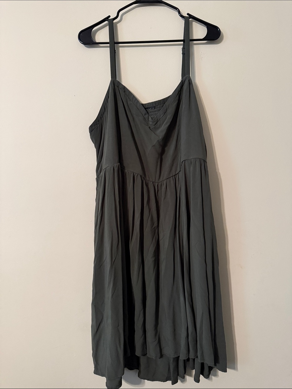 Flowy Sleeveless Slip Dress in Charcoal